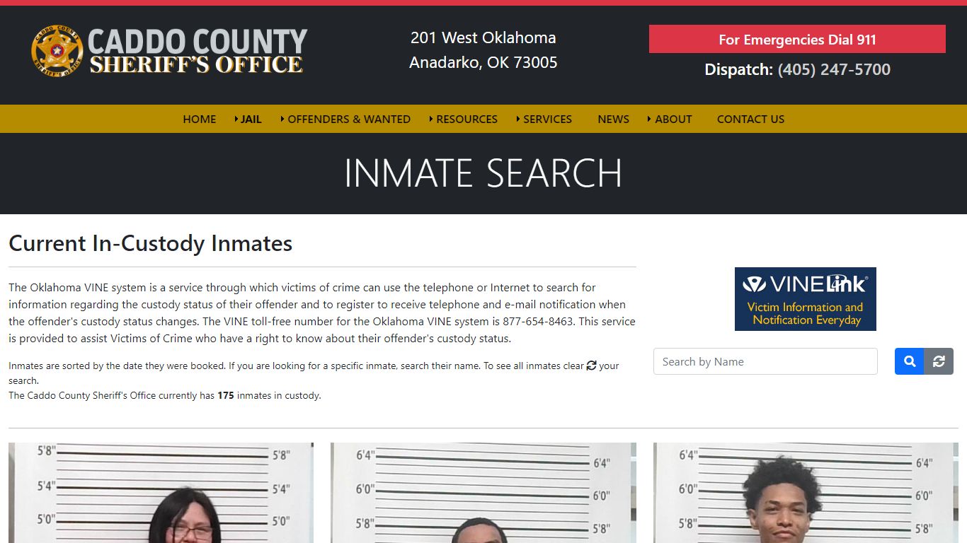 Inmate Search - Caddo County Sheriff's Office