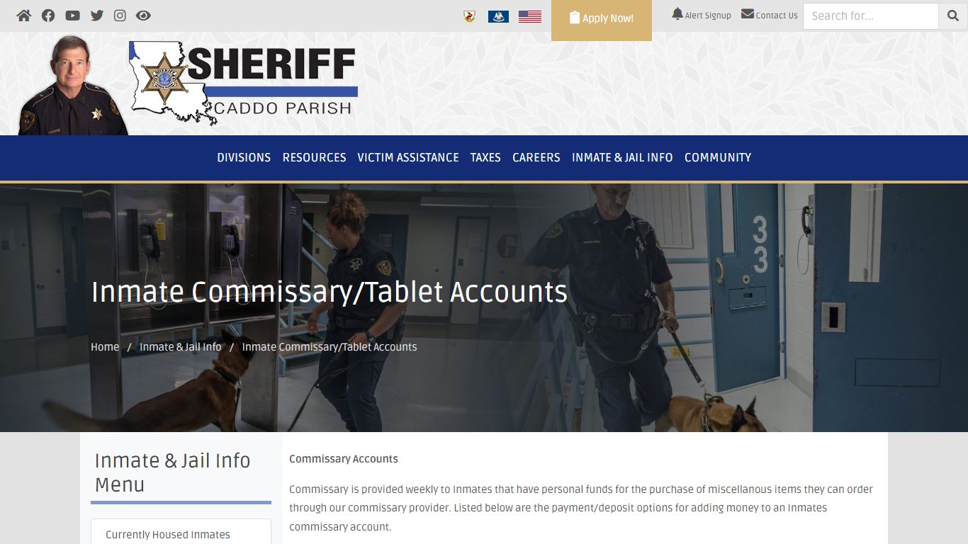 Inmate Commissary/Tablet Accounts - caddo sheriff