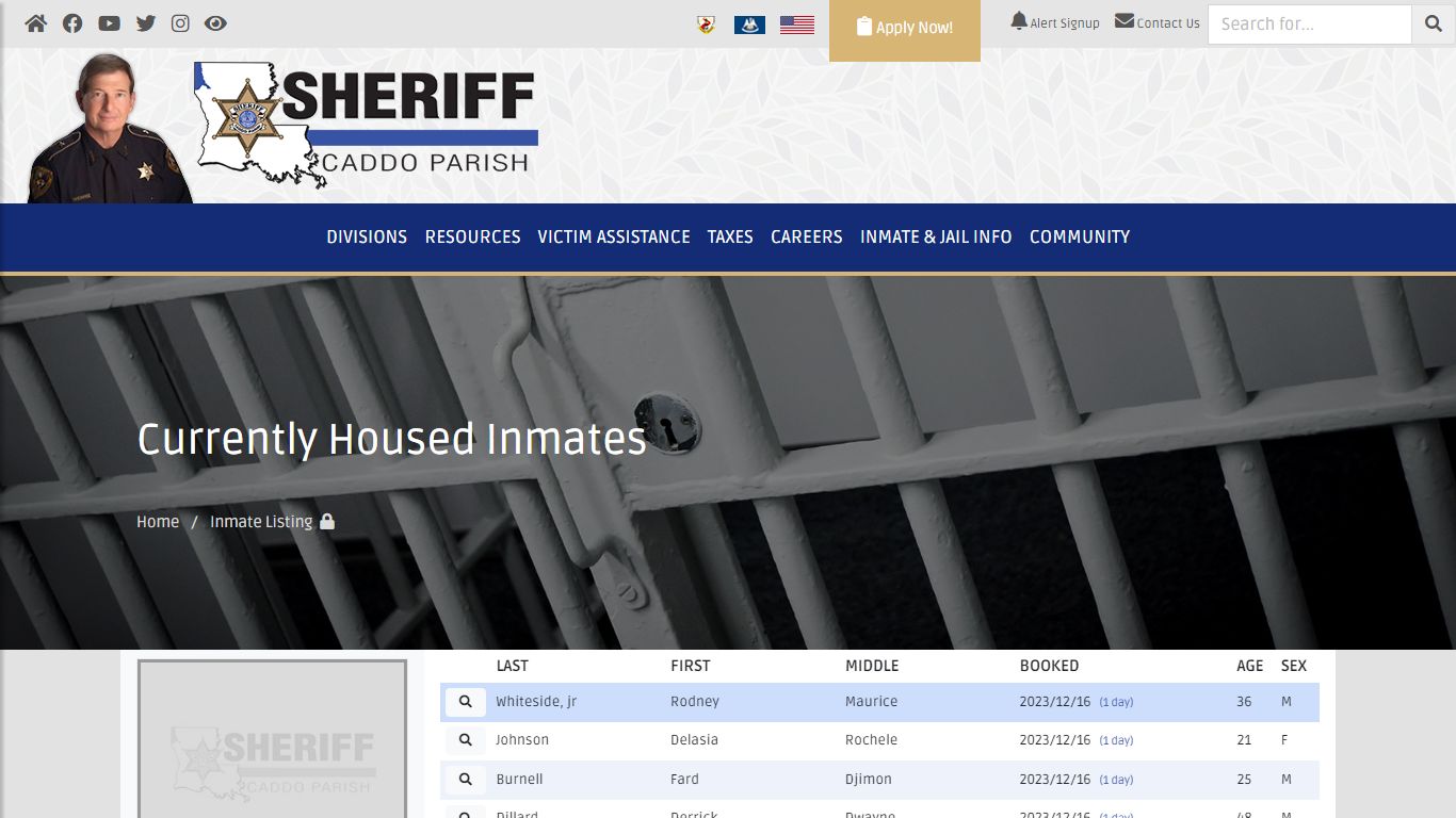 Caddo Correction Center Inmates - caddo sheriff