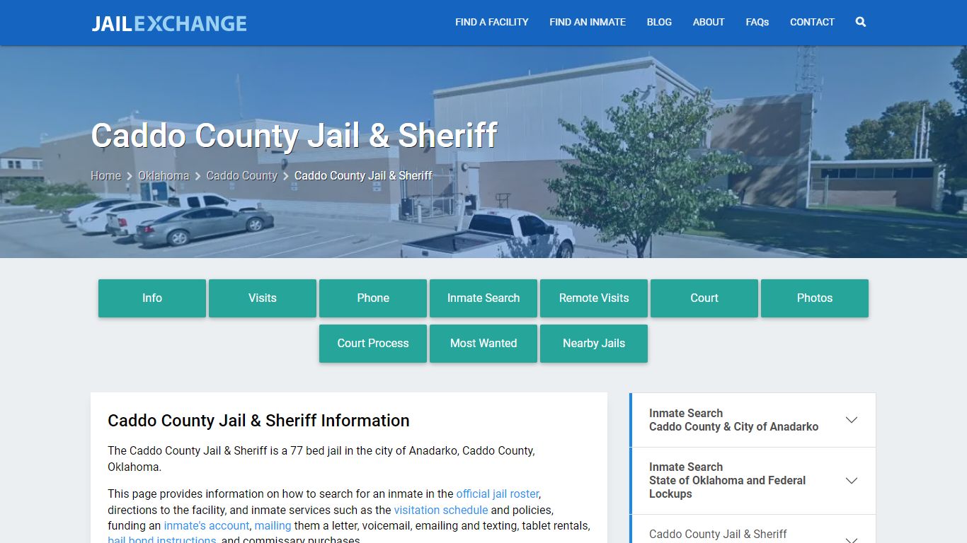 Caddo County Jail & Sheriff, OK Inmate Search, Information